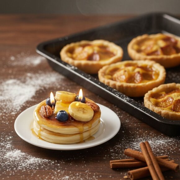 Cafe Delights Banana Nut Pancake Scented Soy Wax Candle - Picture 3 of 9